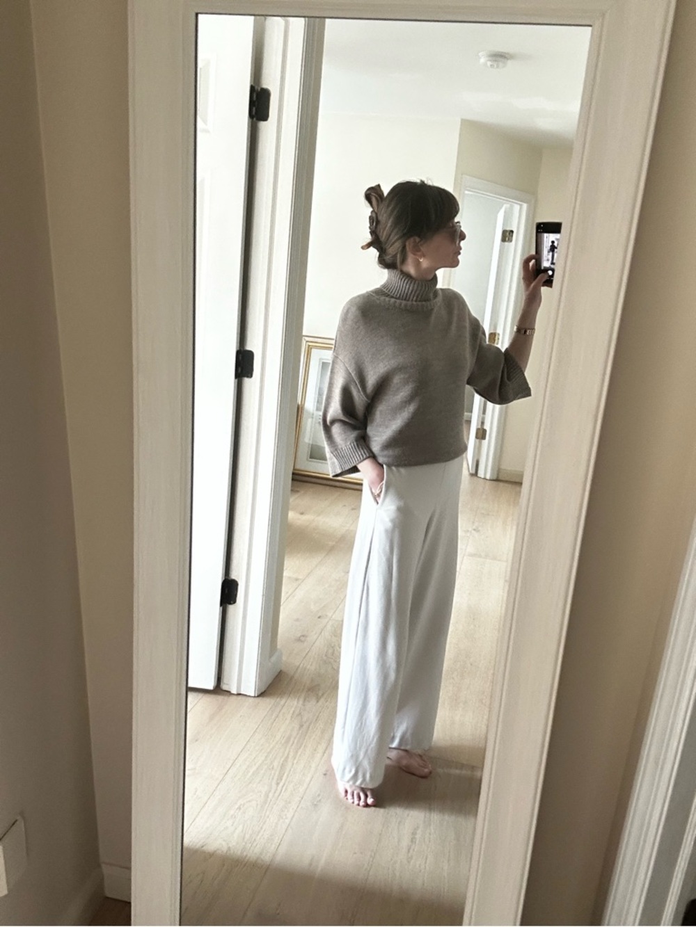 H&M  Turtleneck Sweater in Taupe XS no flaws